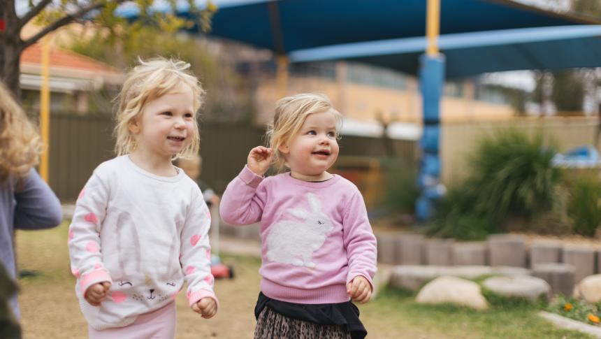two children in playground