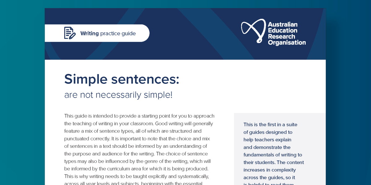 AERO Simple sentences practice guide